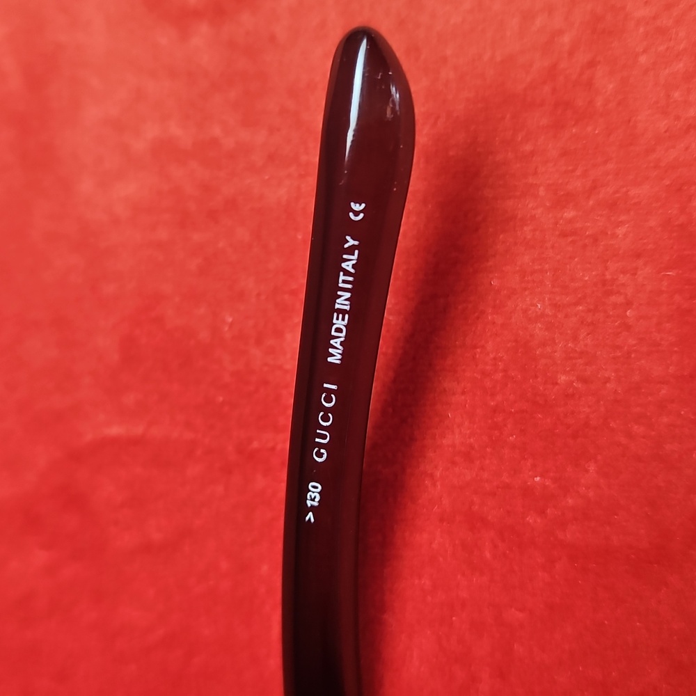 Vintage Gucci Black Rectangular Glasses with Logo… - image 5